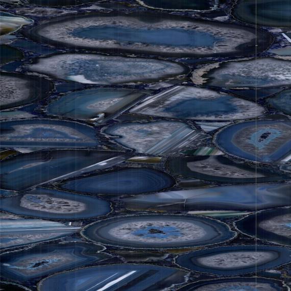 Dalles d'agate bleue exclusives pour l'intérieur